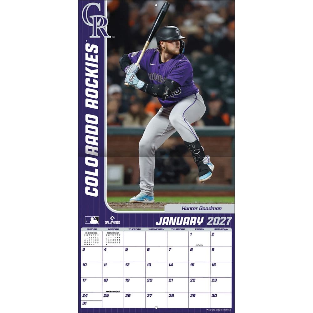 MLB Colorado Rockies 2027 Wall Calendar Third Alternate Image