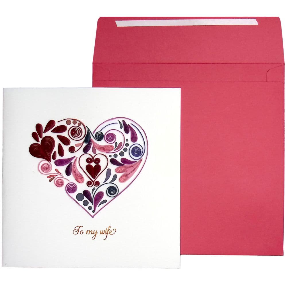 Heart Wife Birthday Card Main Product Image