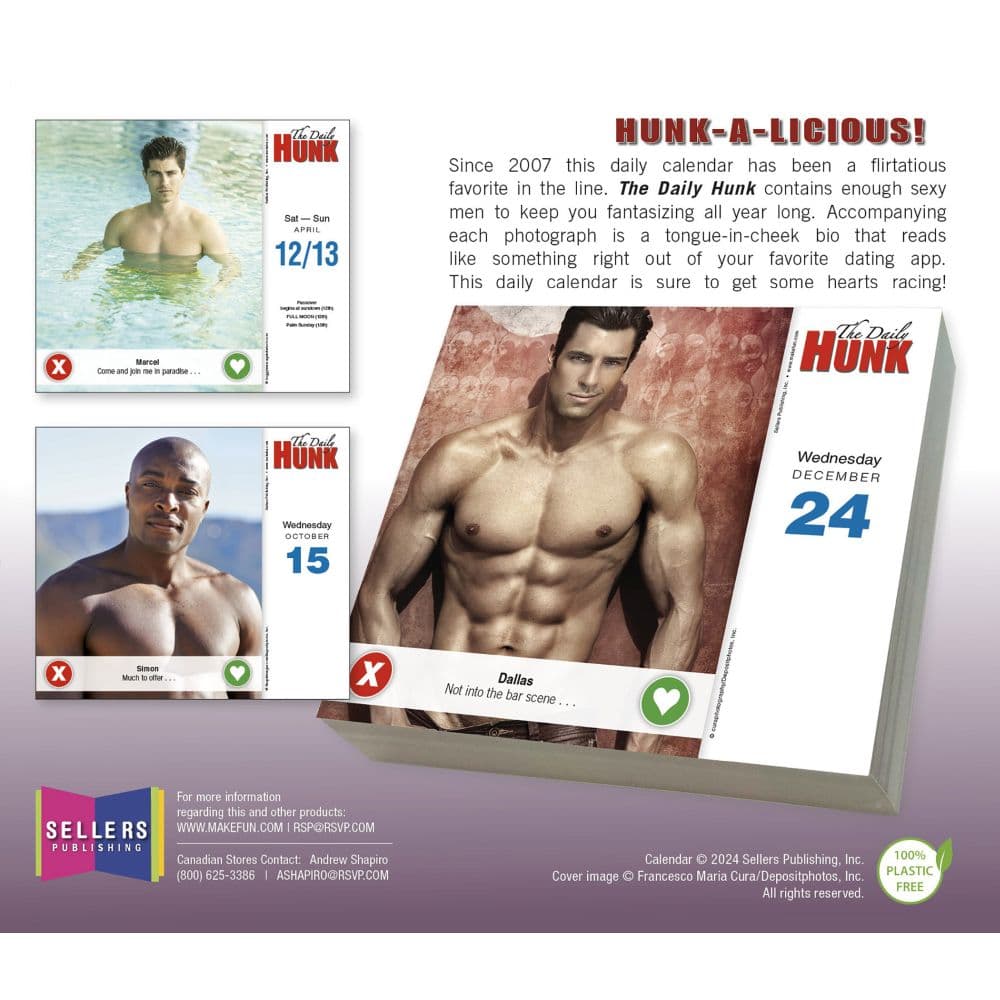 Daily Hunk Get Things Done 2025 Desk Calendar