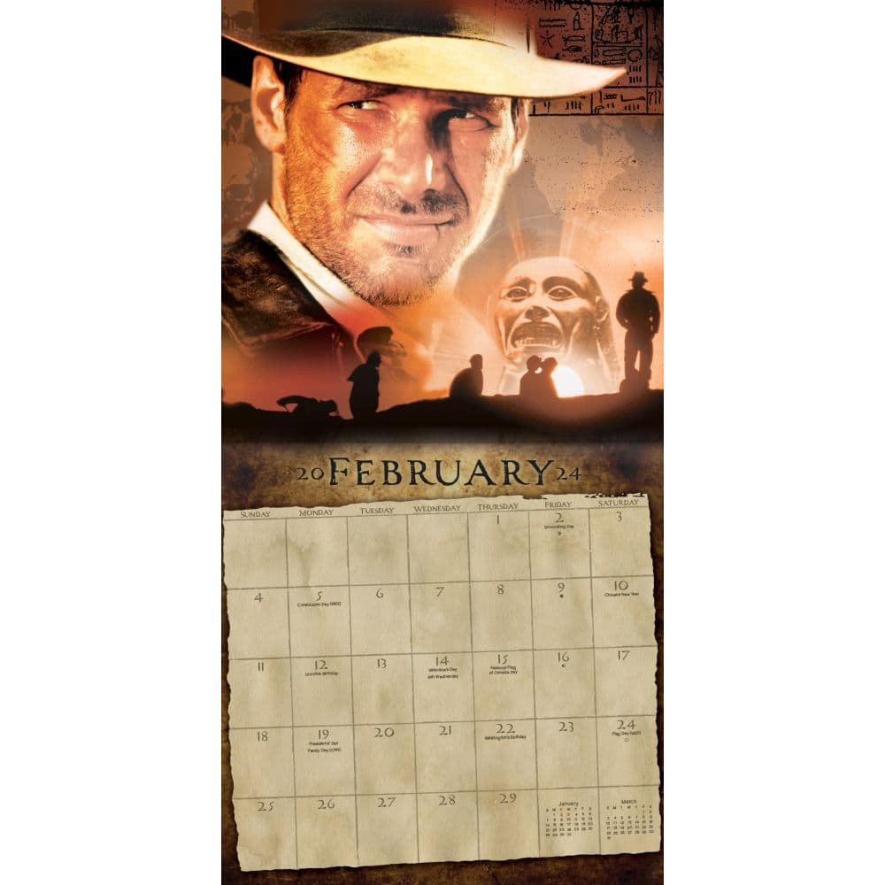 Indiana Jones Classic 2024 Wall Calendar