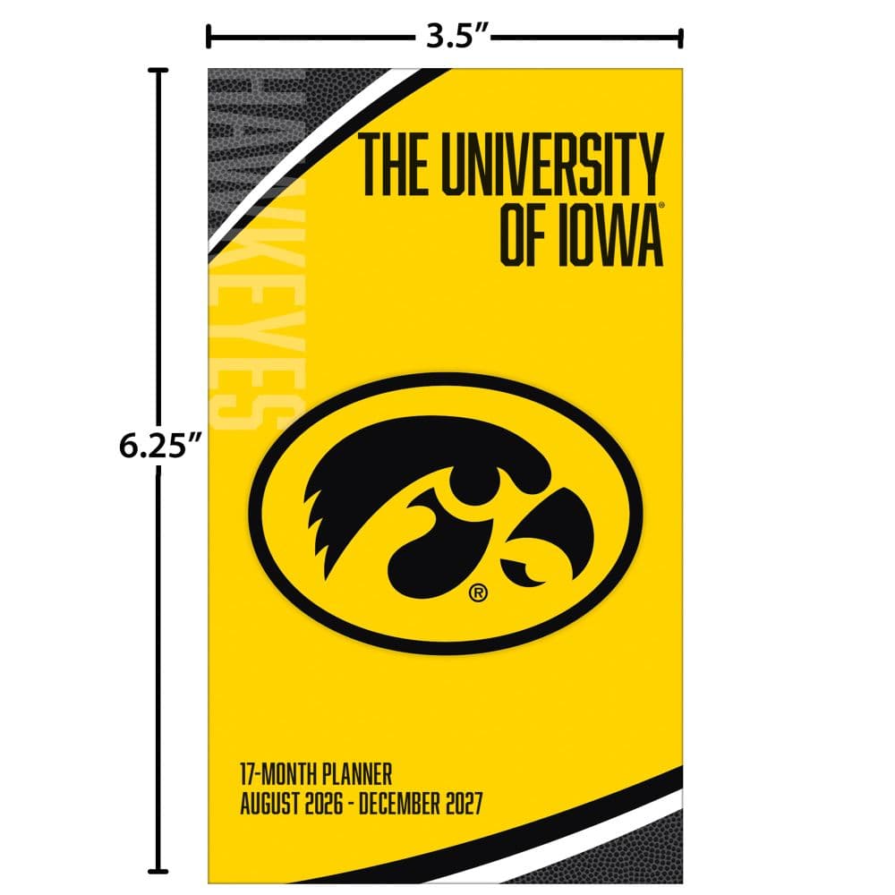 Iowa Hawkeyes 2027 17 Month Pocket Planner Sixth Alternate Image