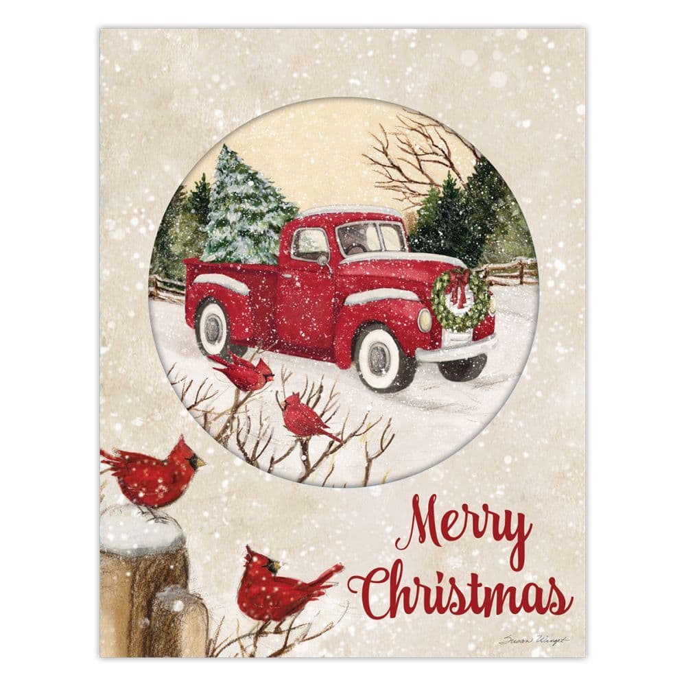 Winter Farm Die-Cut 3D Ornament Christmas Cards (8 pack) by Susan Winget - Calendars.com