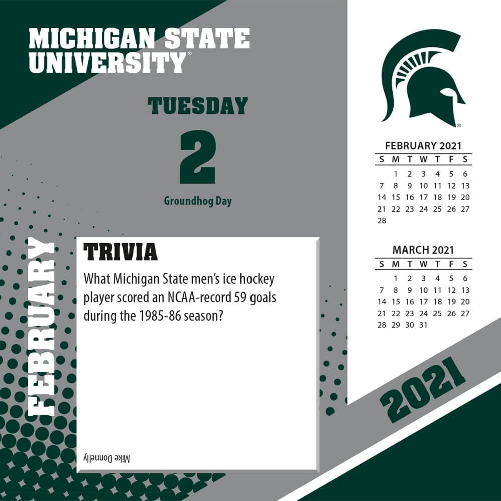 Michigan State Spartans Desk Calendar