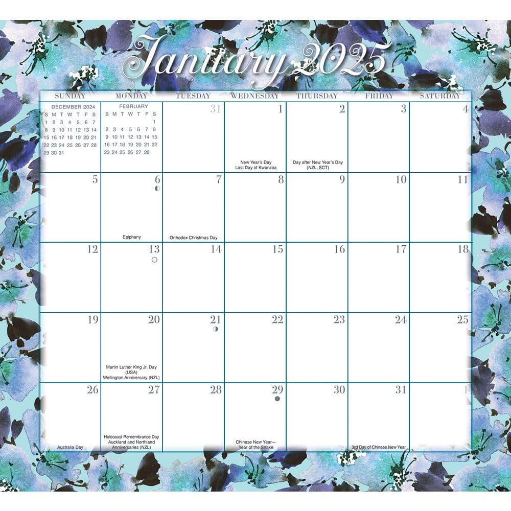 Floral Jumbo Magic Grip 2025 Wall Calendar Third Alternate Image width=&quot;1000&quot; height=&quot;1000&quot;