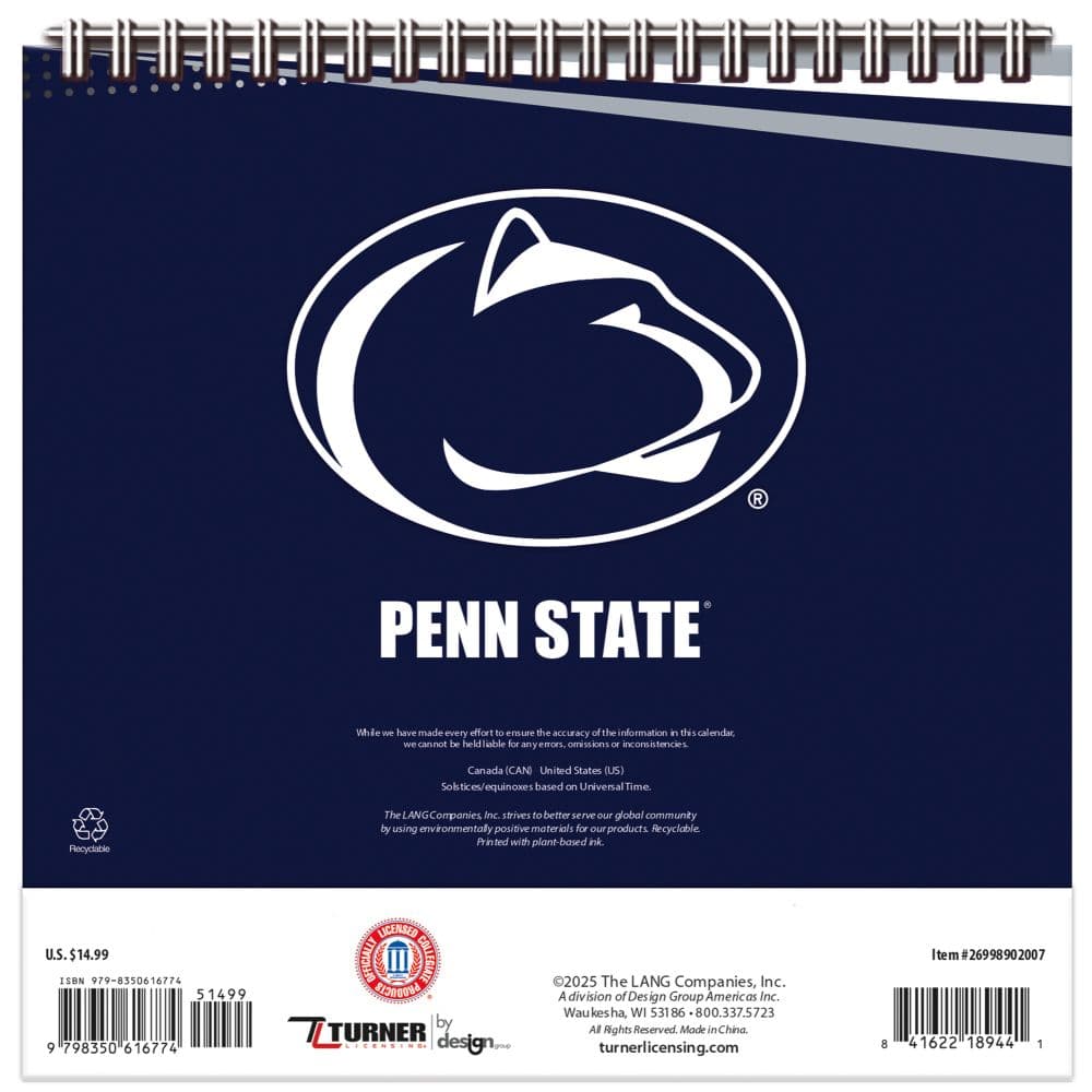 Penn State Nittany Lions 2026 Easel Desk Calendar Third Alternate Image