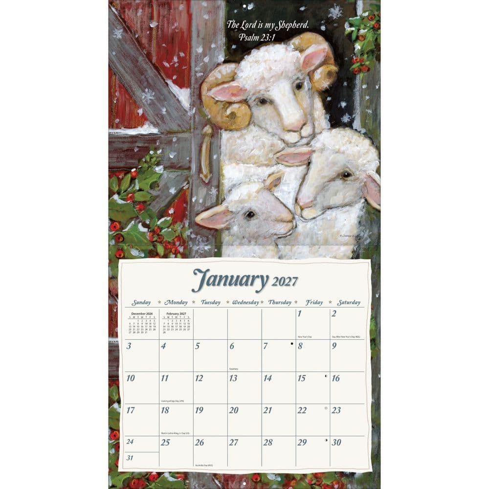 The Lord is My Shepherd 2027 Wall Calendar by Susan Winget Second Alternate Image
