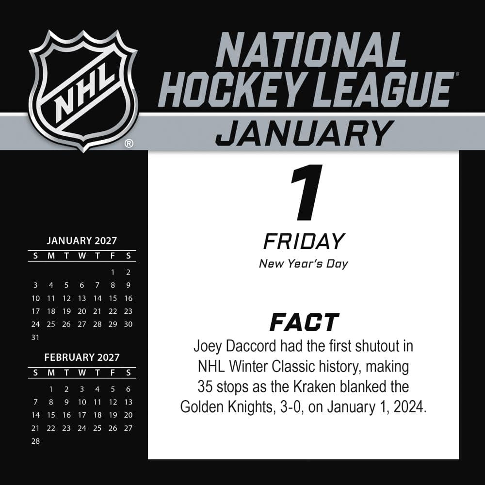 NHL All Team 2027 Desk Calenda First Alternate Image