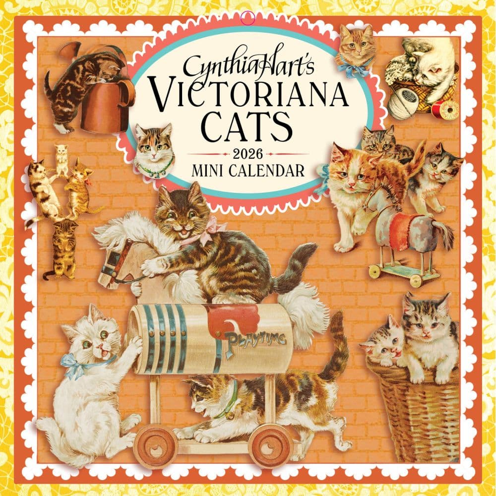 Victoriana Cats 2026 Mini Wall Calendar Main Product Image