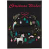 image 3D Wreath with Unicorn Christmas Card First Alternate Image width=&quot;1000&quot; height=&quot;1000&quot;