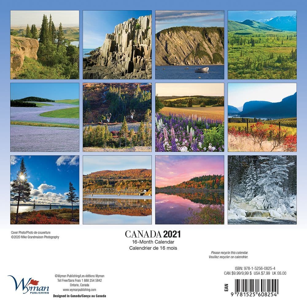 Canada Mini Wall Calendar