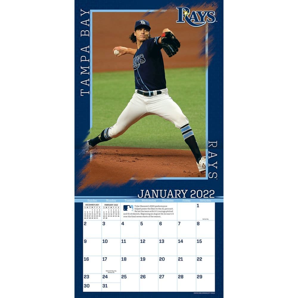 Padres 2022 Schedule Mlb Tampa Bay Rays 2022 Wall Calendar - Calendars.com