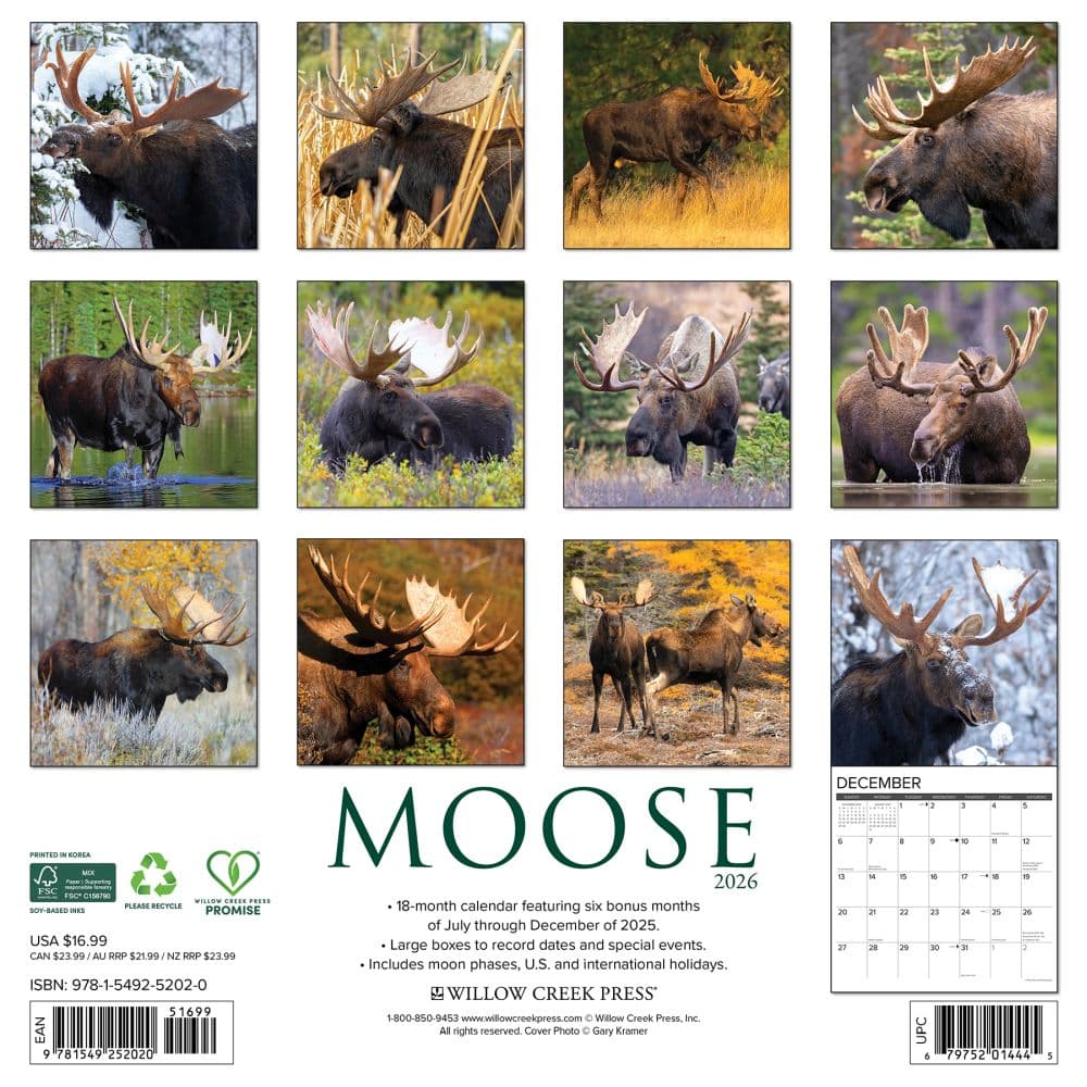 Just Moose 2026 Wall Calendar First Alternate Image