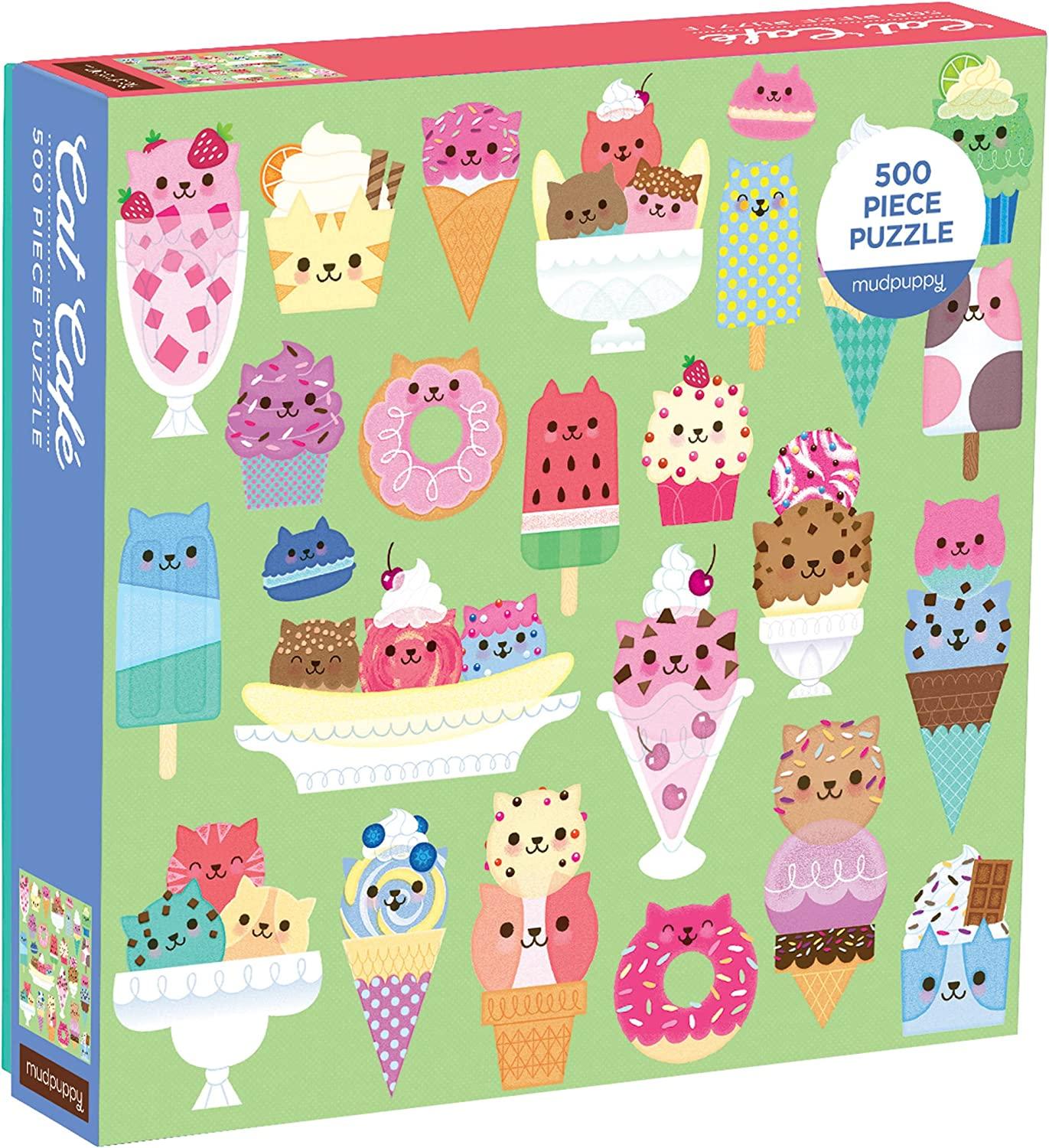 Chronicle Books Cat Cafe 500 Piece Puzzle