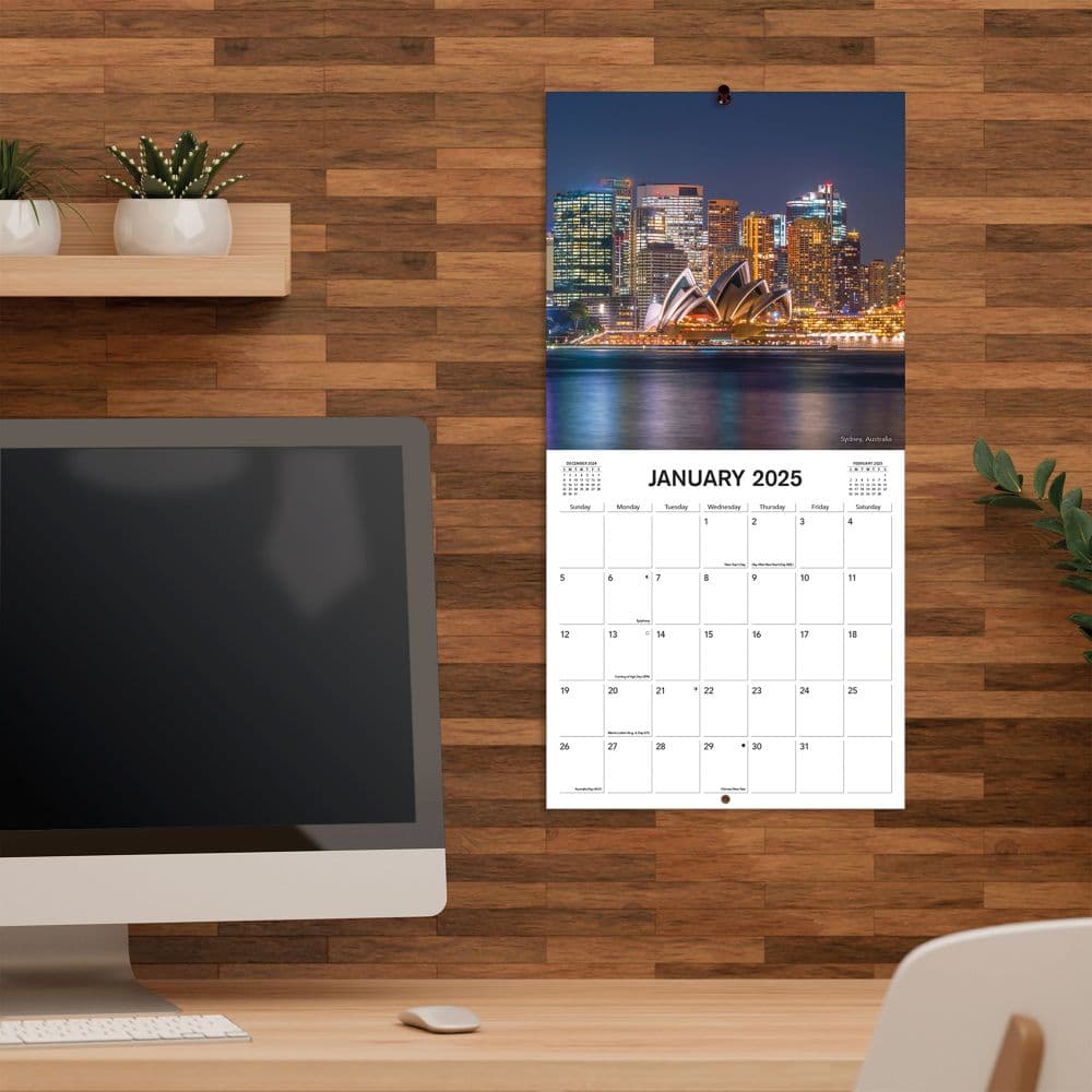 City Skylines 2025 Mini Wall Calendar Alt5