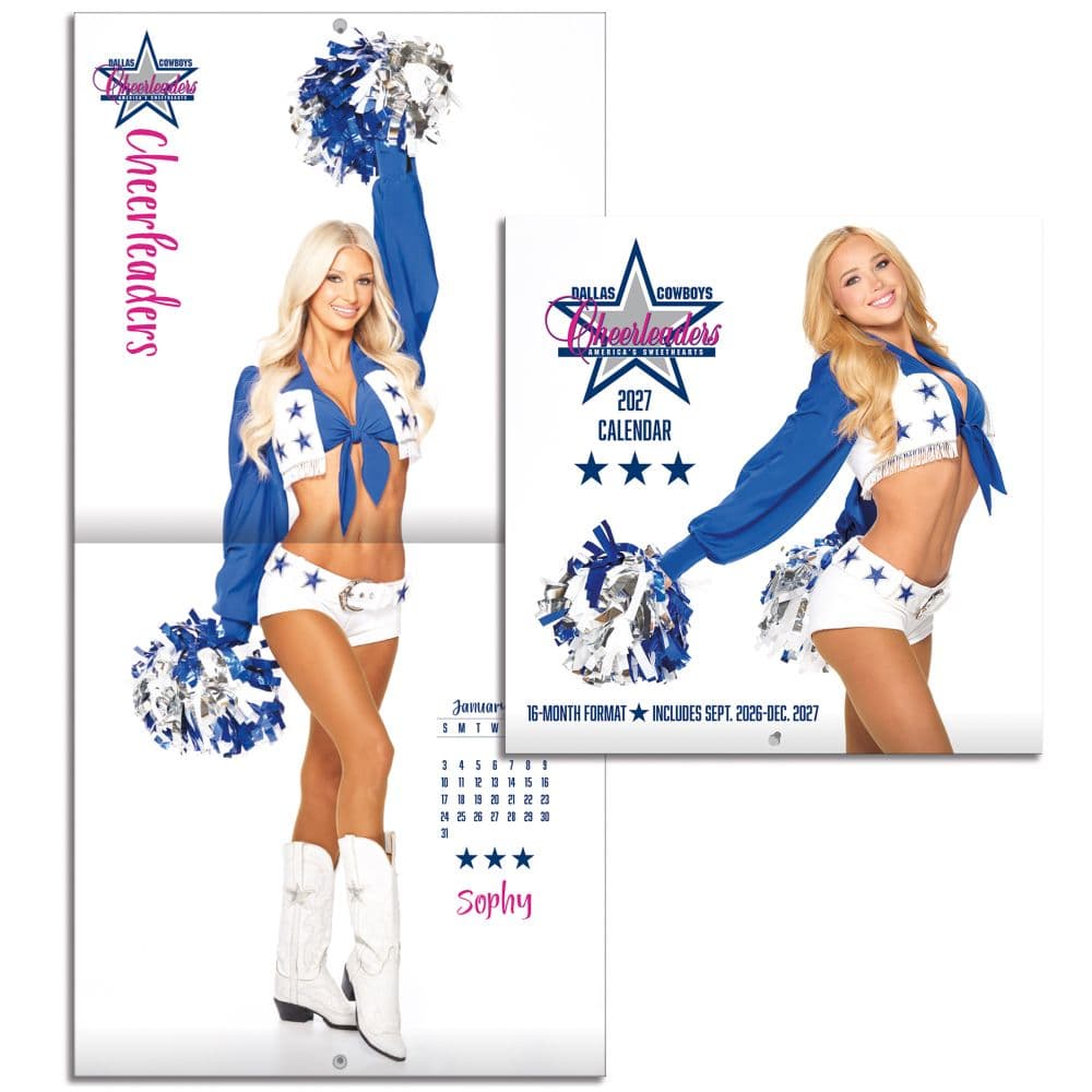 NFL Dallas Cowboys Cheerleaders 2027 Mini Wall Calendar Fifth Alternate Image