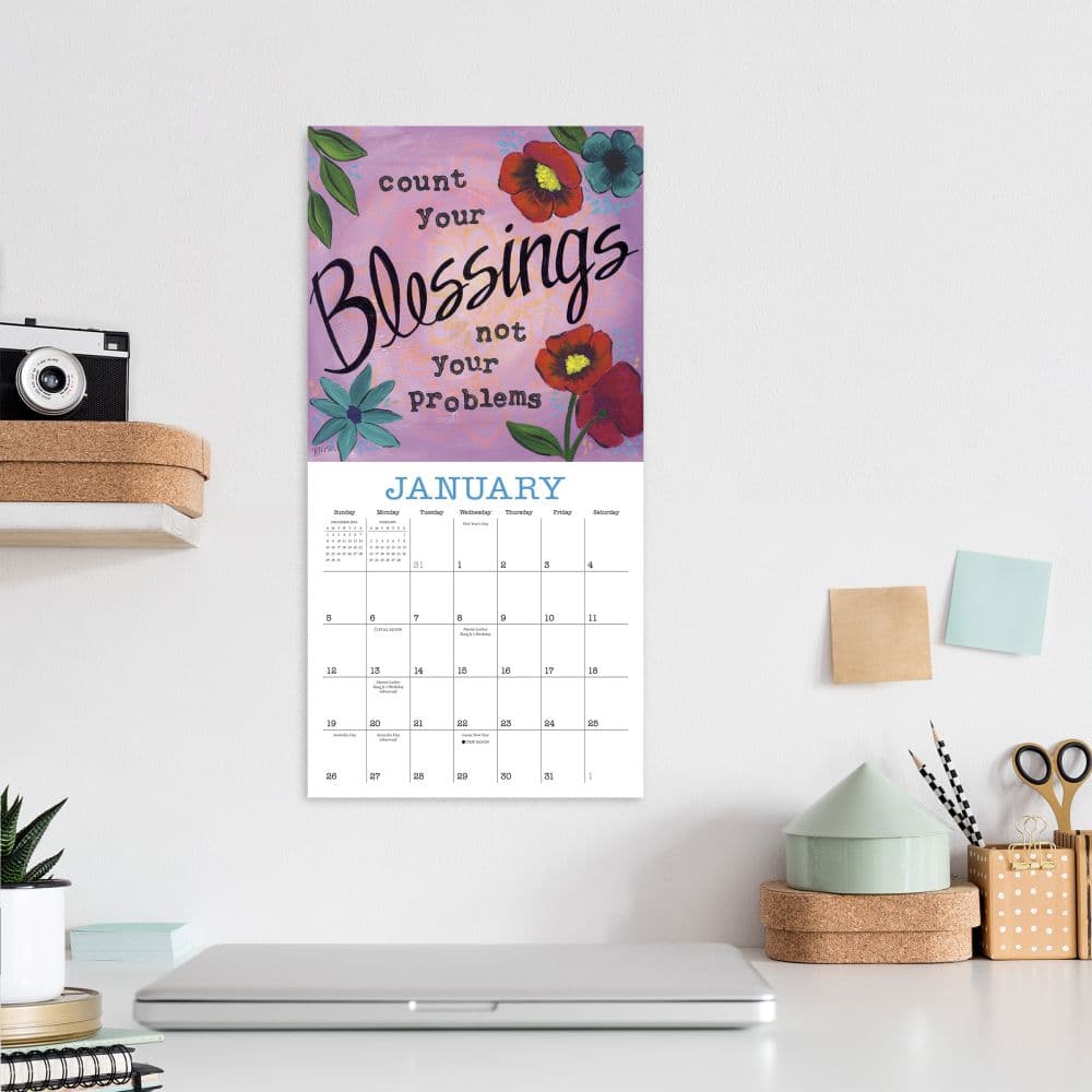 Year of Hope and Inspiration 2025 Mini Wall Calendar by Deborah Mori