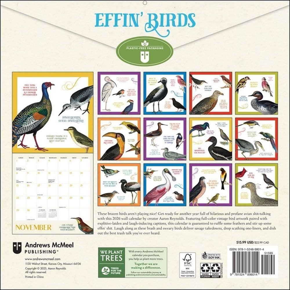 Effin Birds 2026 Wall Calendar First Alternate Image