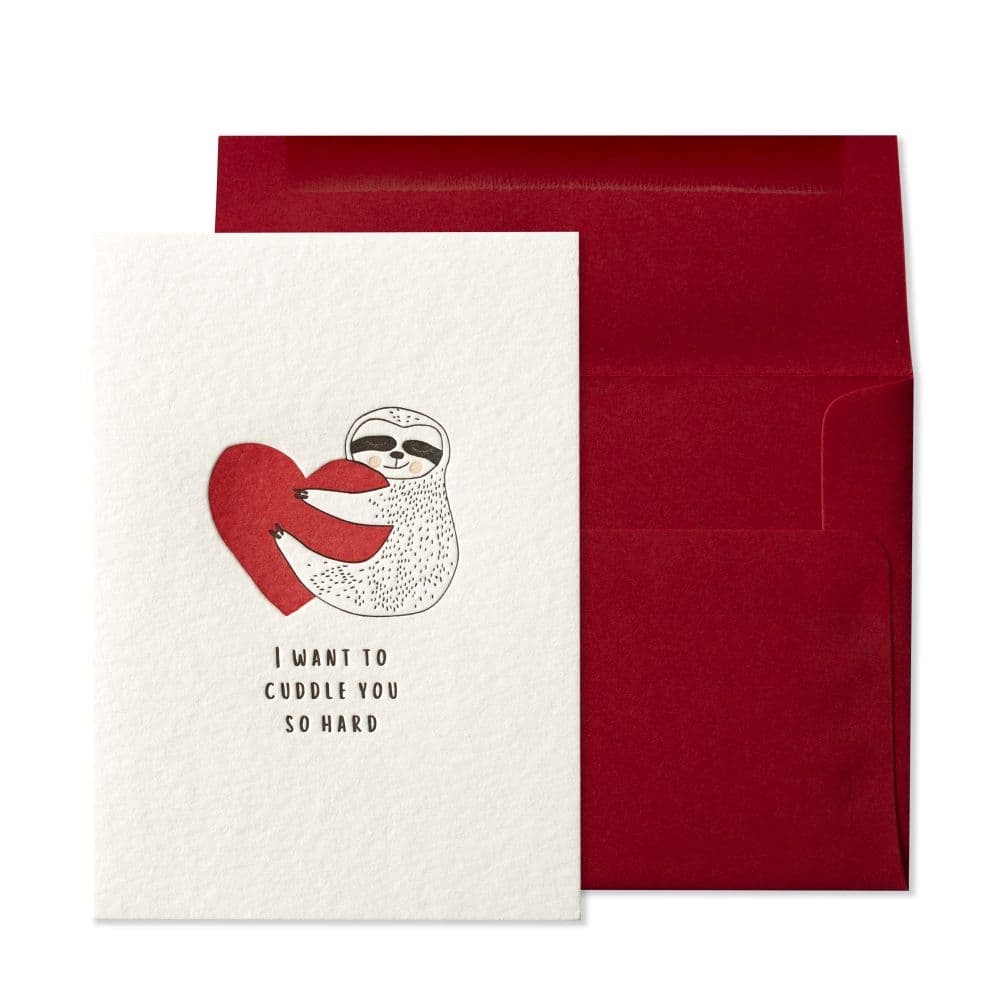 Sloth with Hearts Valentine&#39;s Day Card Main Product Image width=&quot;1000&quot; height=&quot;1000&quot;