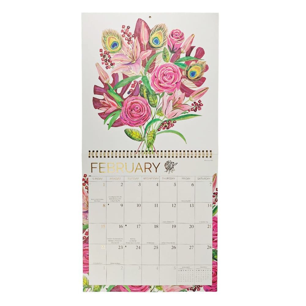 Bouquets 2026 Spiral Wall Calendar Third Alternate Image