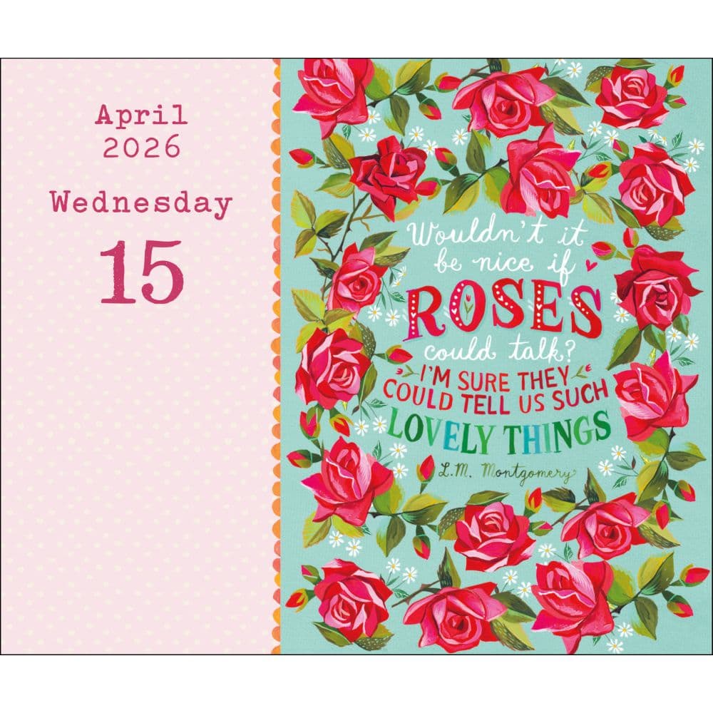 Katie Daisy Just Bloom 2026 Desk Calendar Fifth Alternate Image