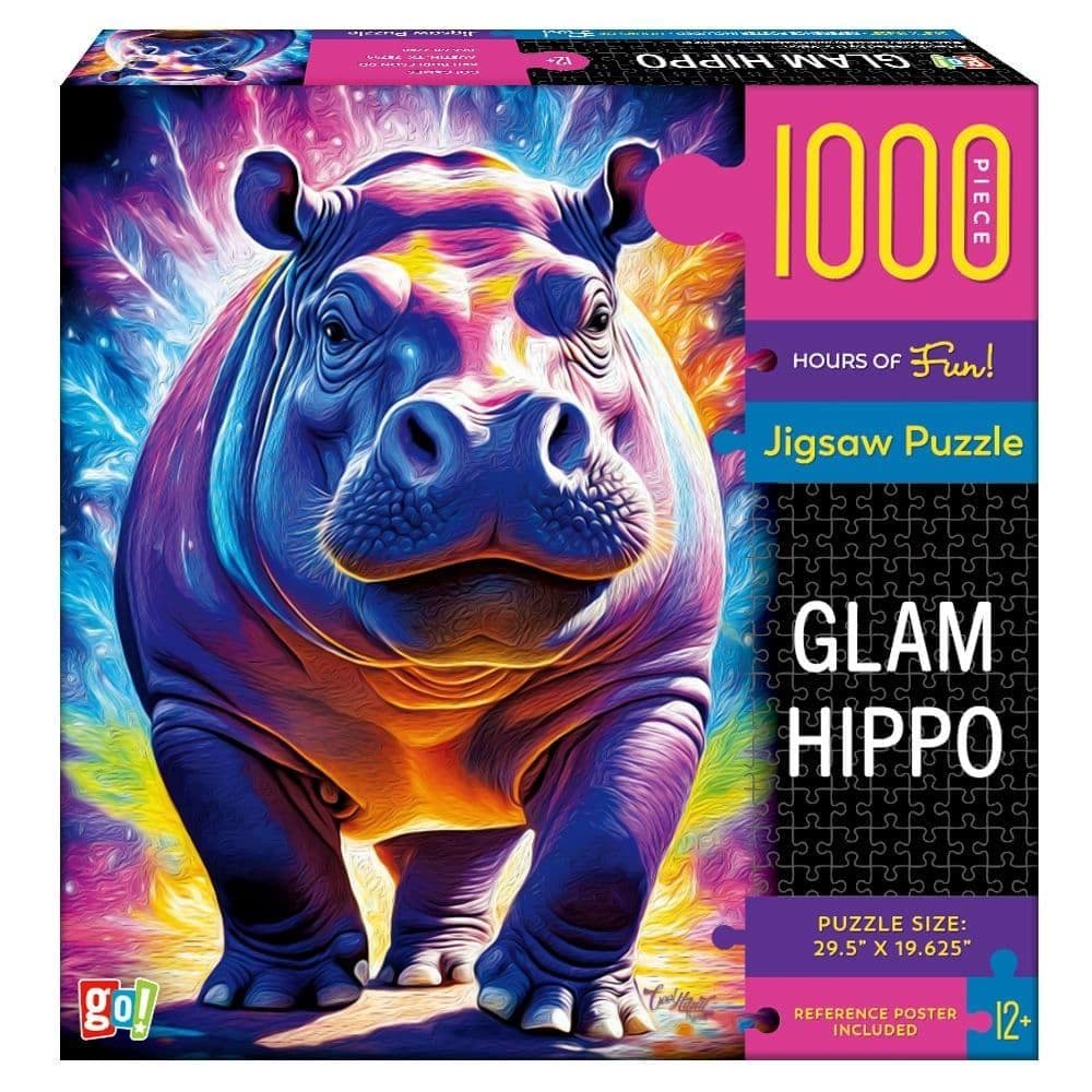 image Lococo Glam Hippo 1000 Piece Puzzle Main Product Image