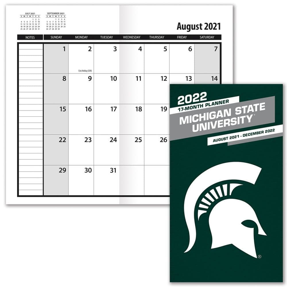 Michigan State Calendar 2022 Michigan State Spartans 2022 17-Month Pocket Planner - Calendars.com