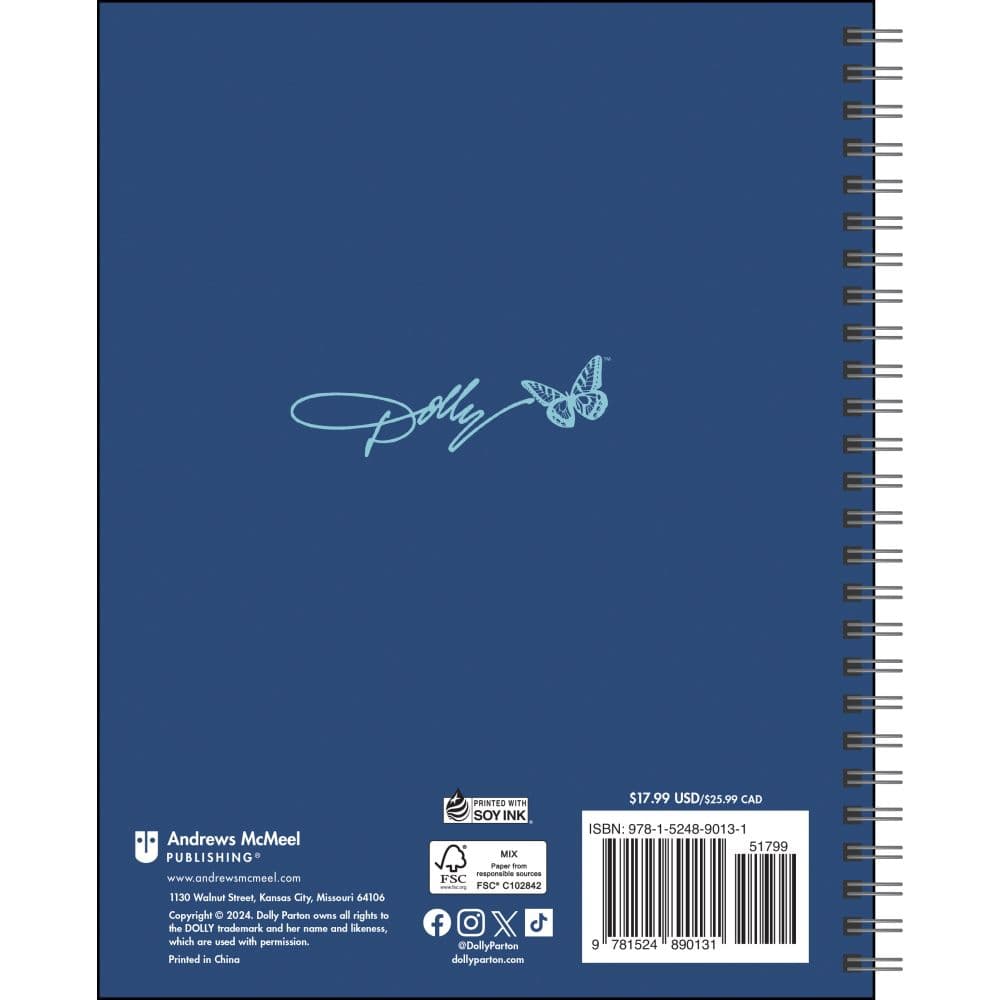 Dollyisms 2025 Planner back