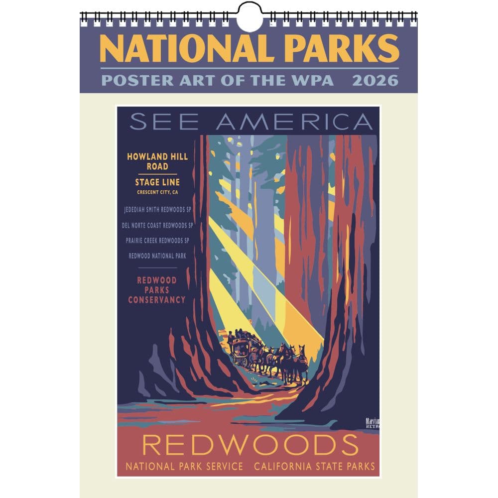National Parks Poster Art WPA 2026 Wall Calendar Main Image