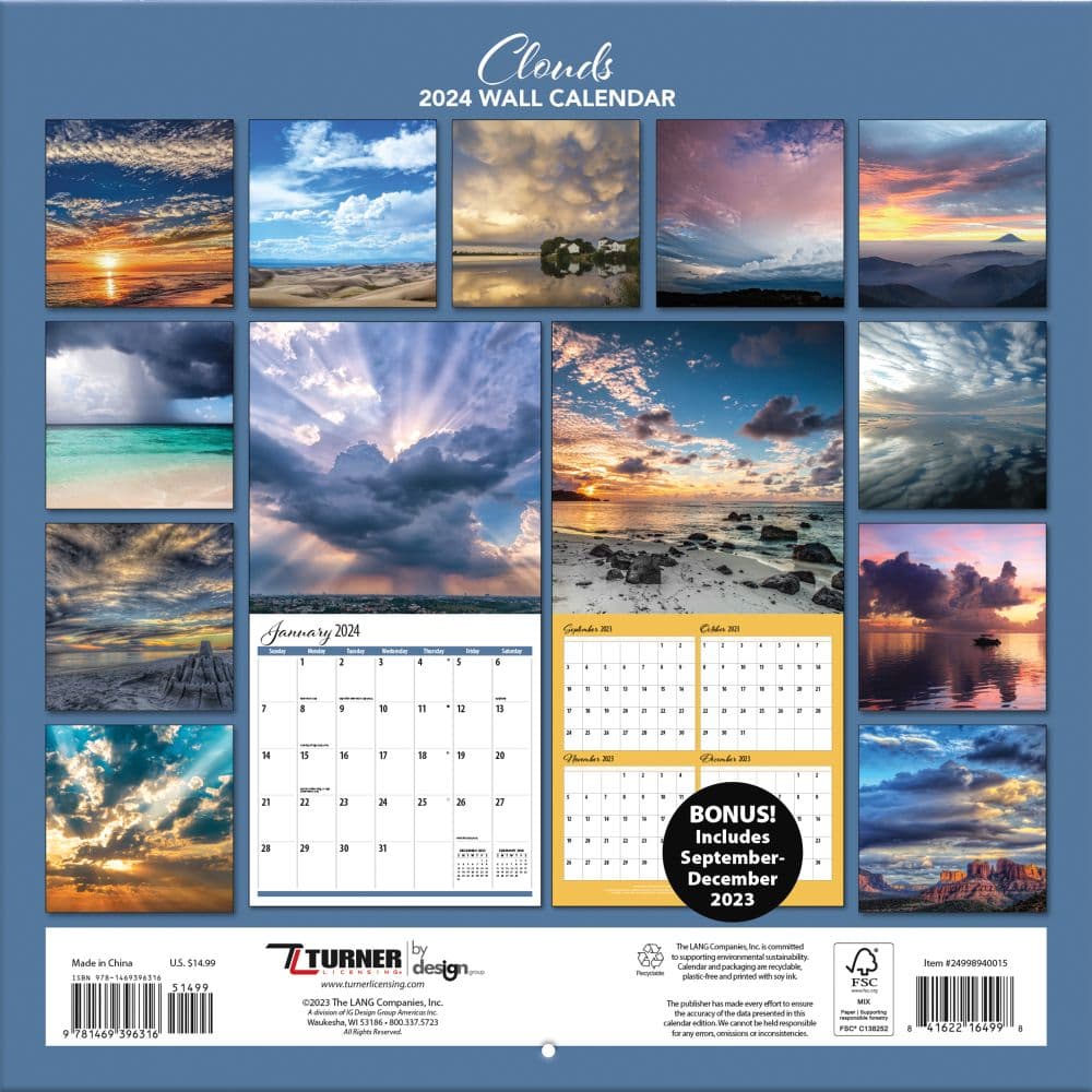 Clouds 2024 Wall Calendar