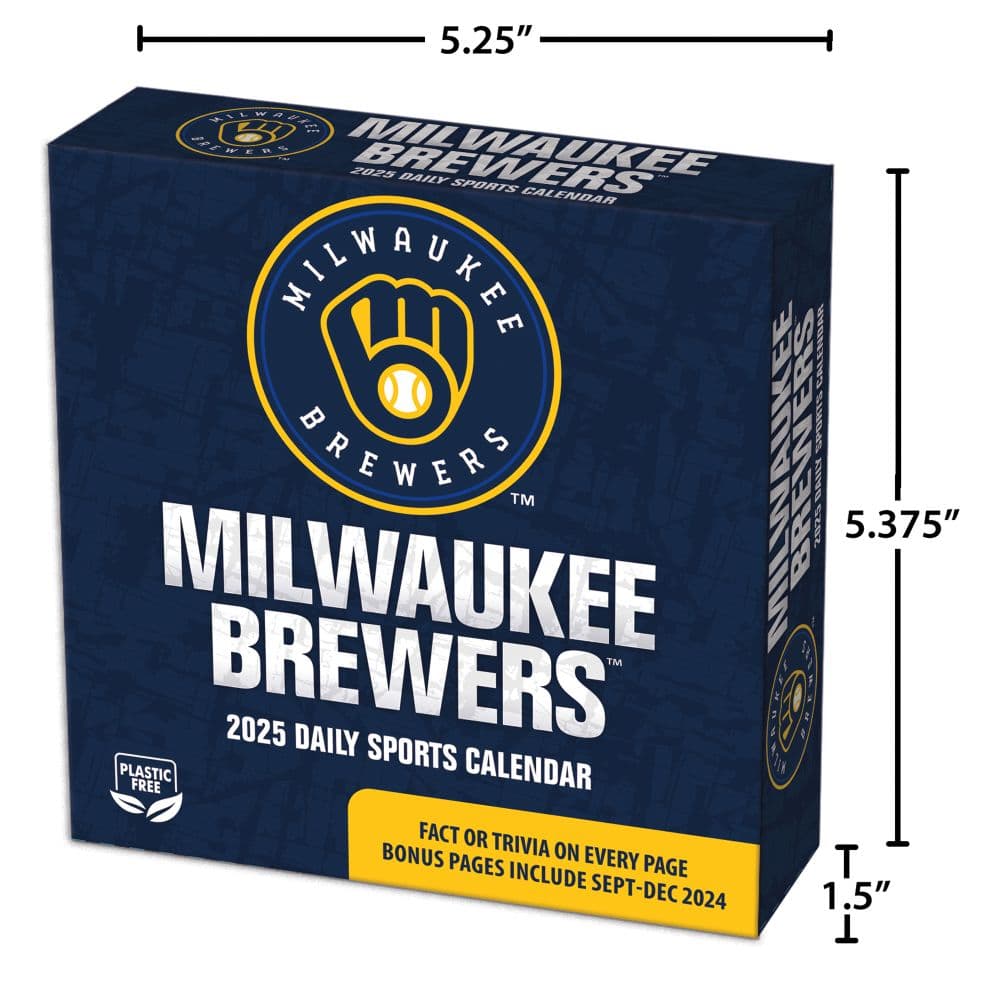 MLB Milwaukee Brewers 2025 Desk Calendar Fifth Alternate Image