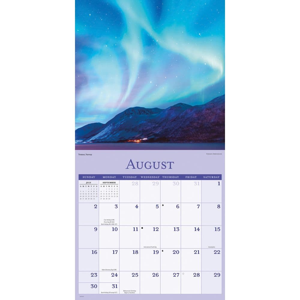 Northern Lights 2026 Wall Calendar Third Alternate Image