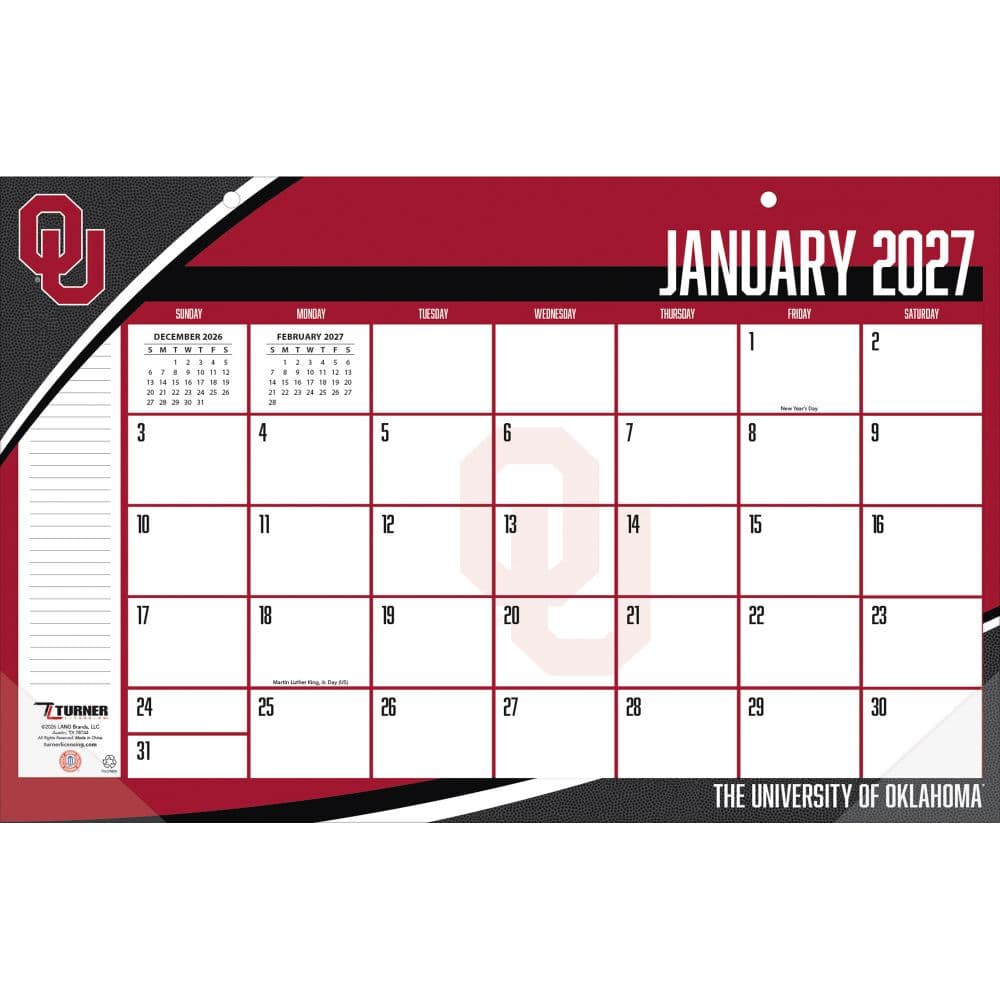 Oklahoma Sooners 2027 Desk Pad 17" X 11" First Alternate Image