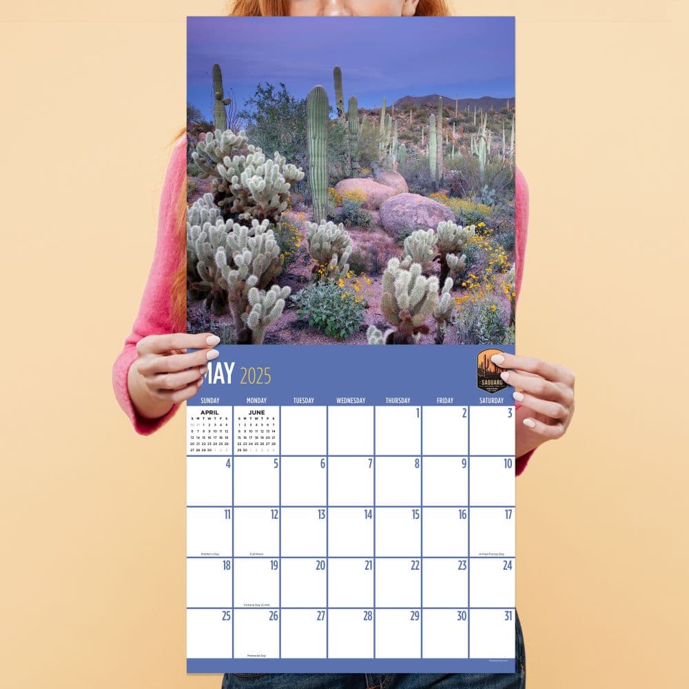 National Parks 2025 Wall Calendar Size relationship