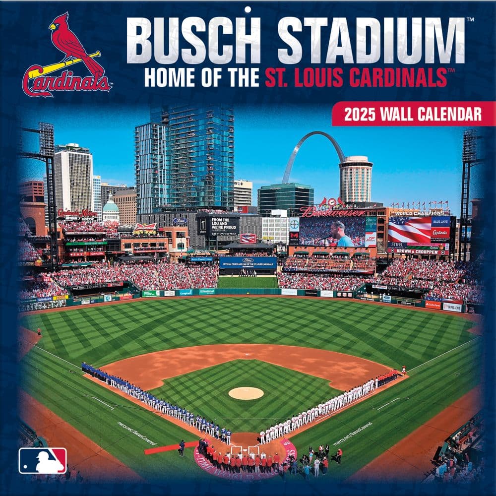 MLB Busch Stadium 2025 Wall Calendar