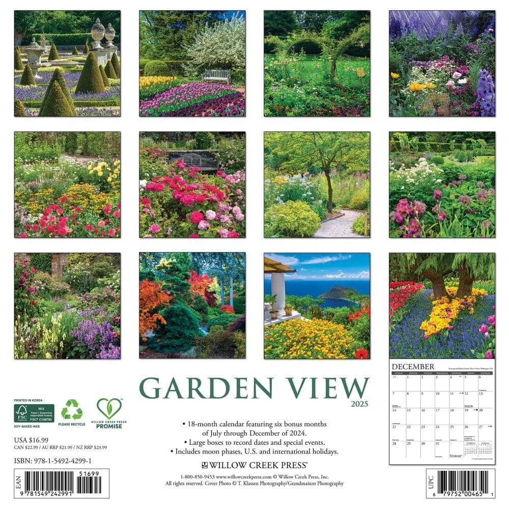 Garden View 2025 Wall Calendar First Alternate Image width="1000" height="1000"