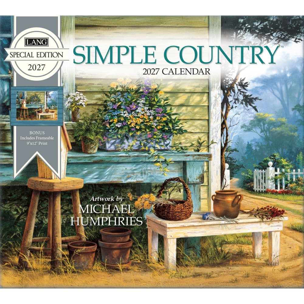 Simple Country Special Edition 2027 Wall Calendar Main Product Image
