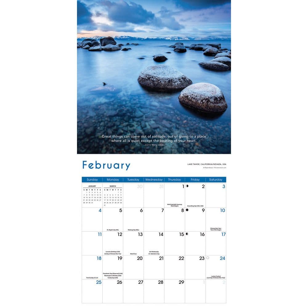 Solitude 2025 Wall Calendar