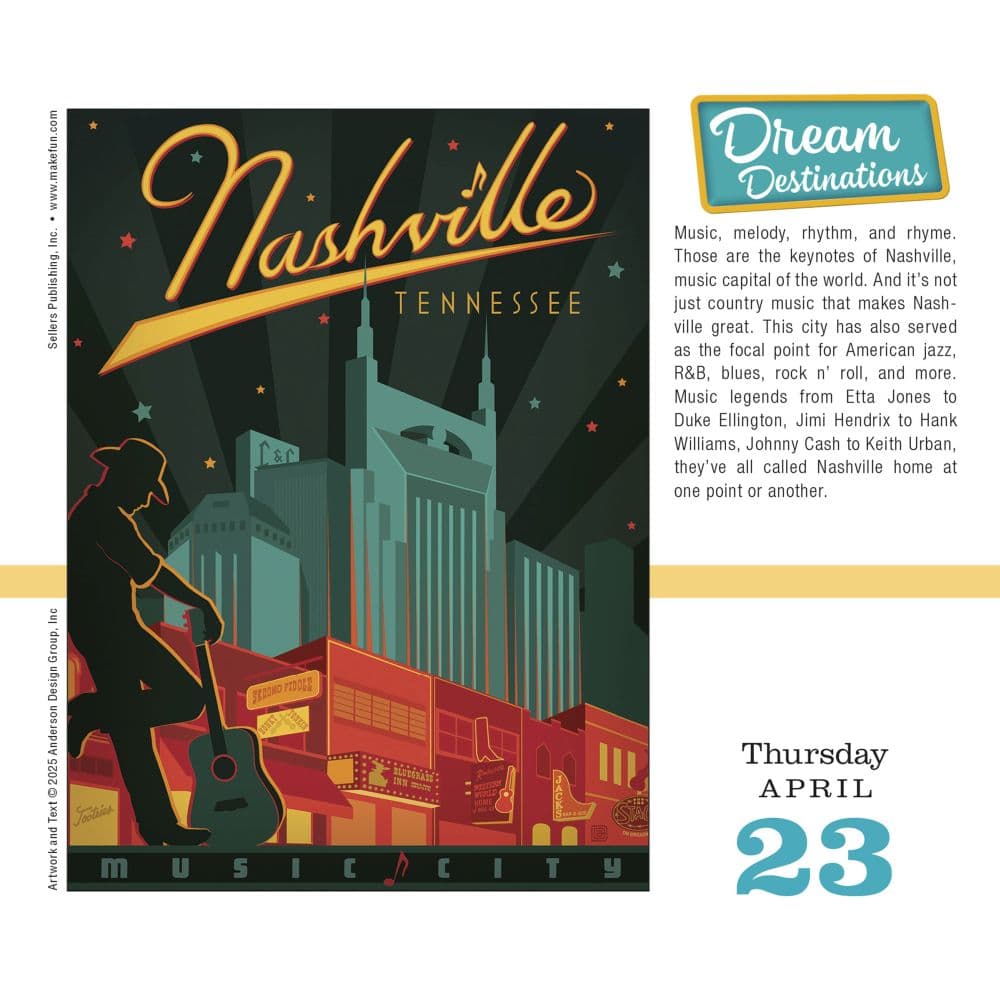 Dream Destinations 2026 Desk Calendar Third Alternate Image