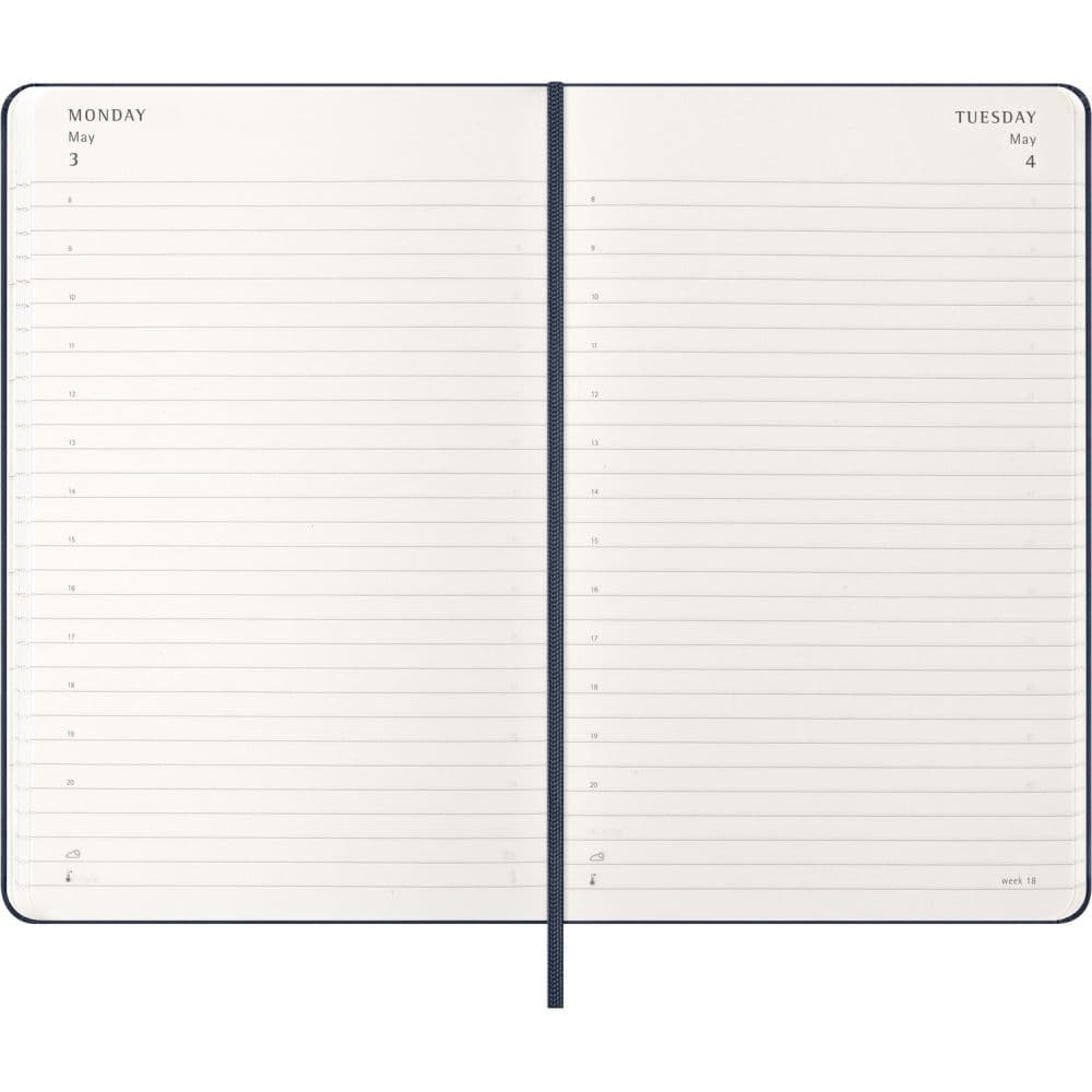 Moleskine Sapphire Blue Large Hard Cover 2027 Daily Planner Fourth Alternate Image