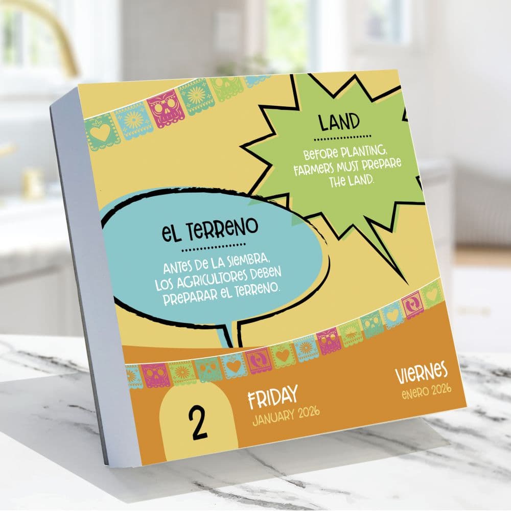 Spanish Words 2026 Desk Calendar Second Alternate Image