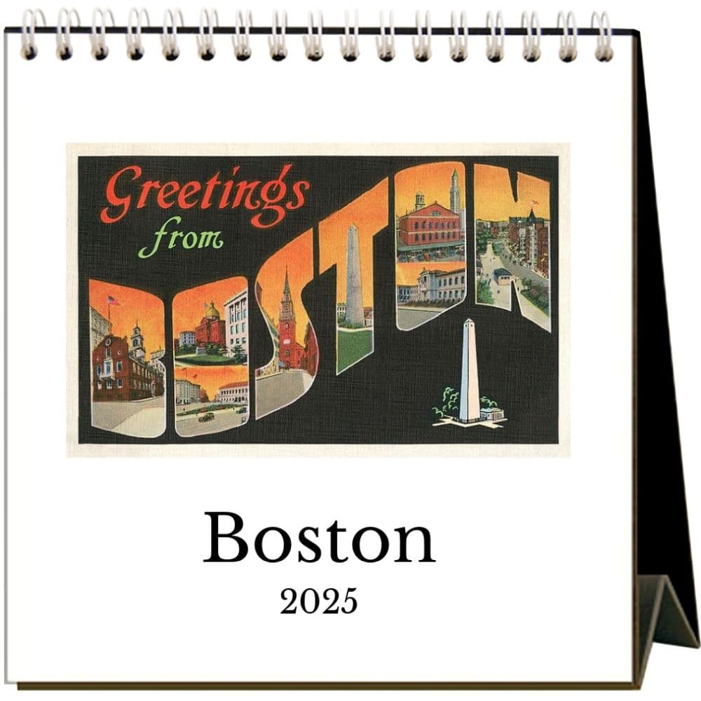 Boston Nostalgic 2025 Easel Desk Calendar Main Product Image width=&quot;1000&quot; height=&quot;1000&quot;