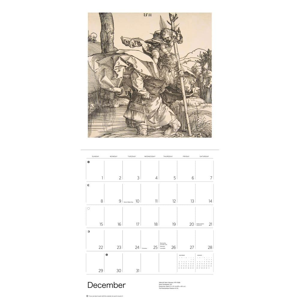 Albrecht Durer 2024 Wall Calendar_ALT3