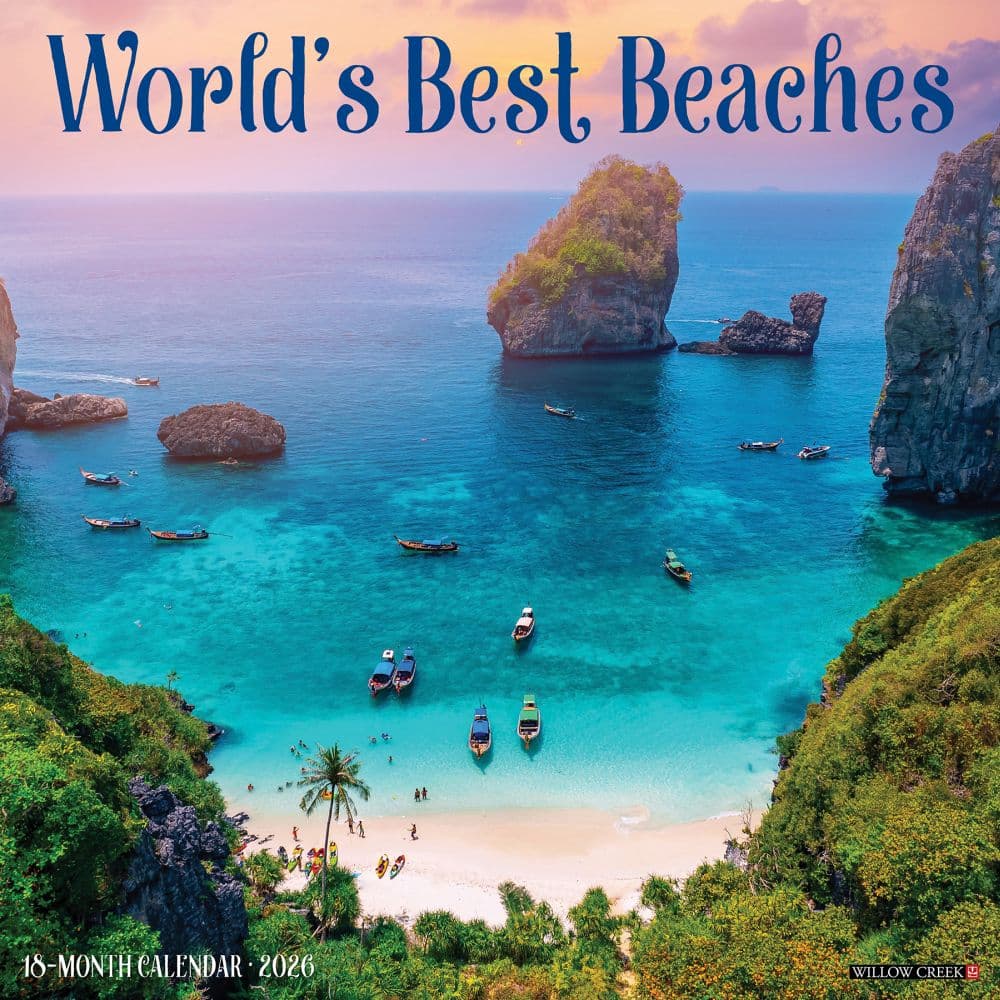 Worlds Best Beaches 2026 Wall Calendar Main Product Image