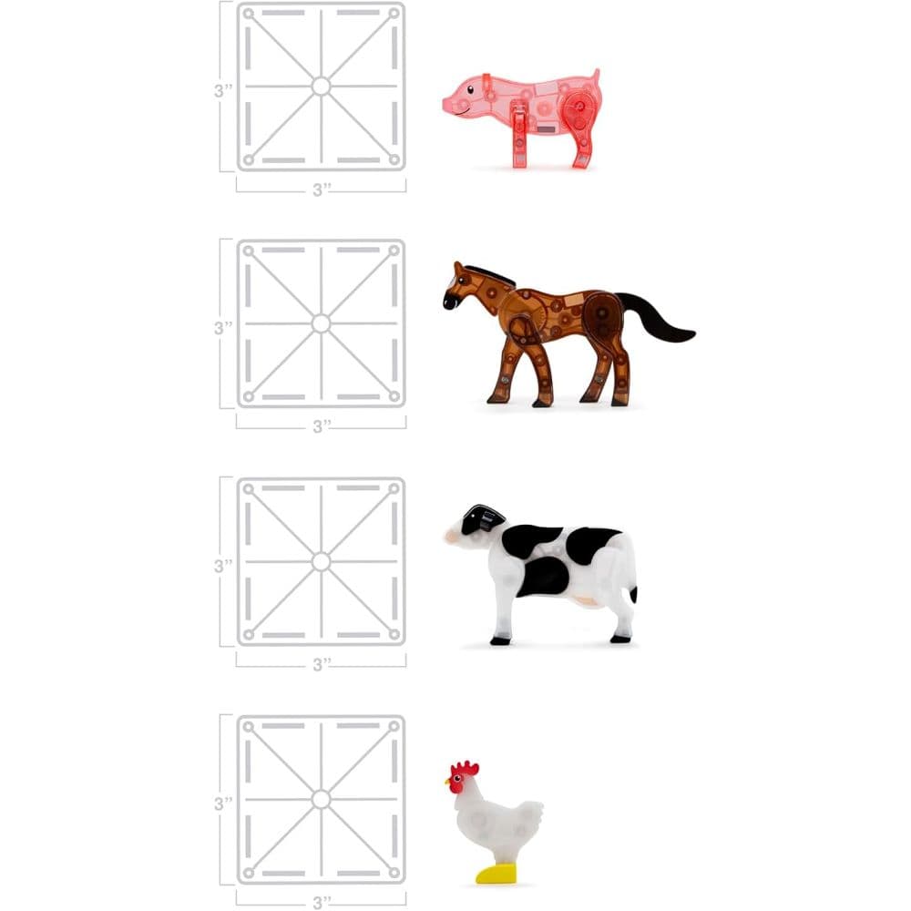 Magna-tiles 25 Piece Farm Animals Set Sixth Alternate Image
