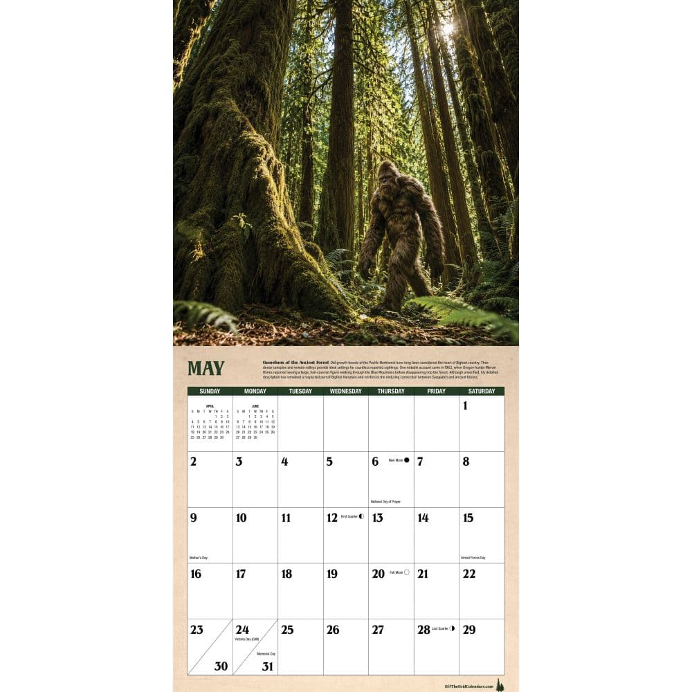 Legends of Bigfoot 2027 Wall Calendar Second Alternate Image
