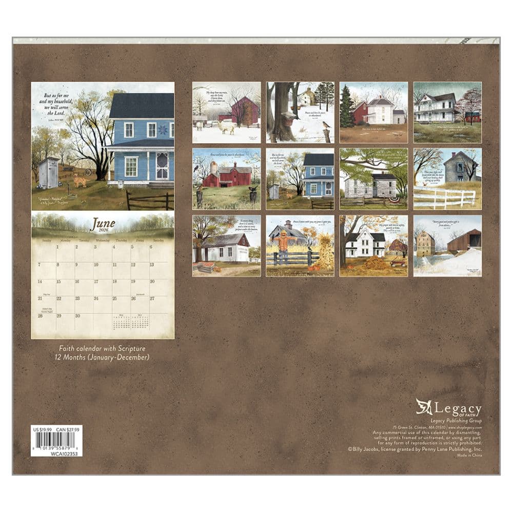 Blessings of the Home by Billy Jacobs 2026 Wall Calendar First Alternate Image