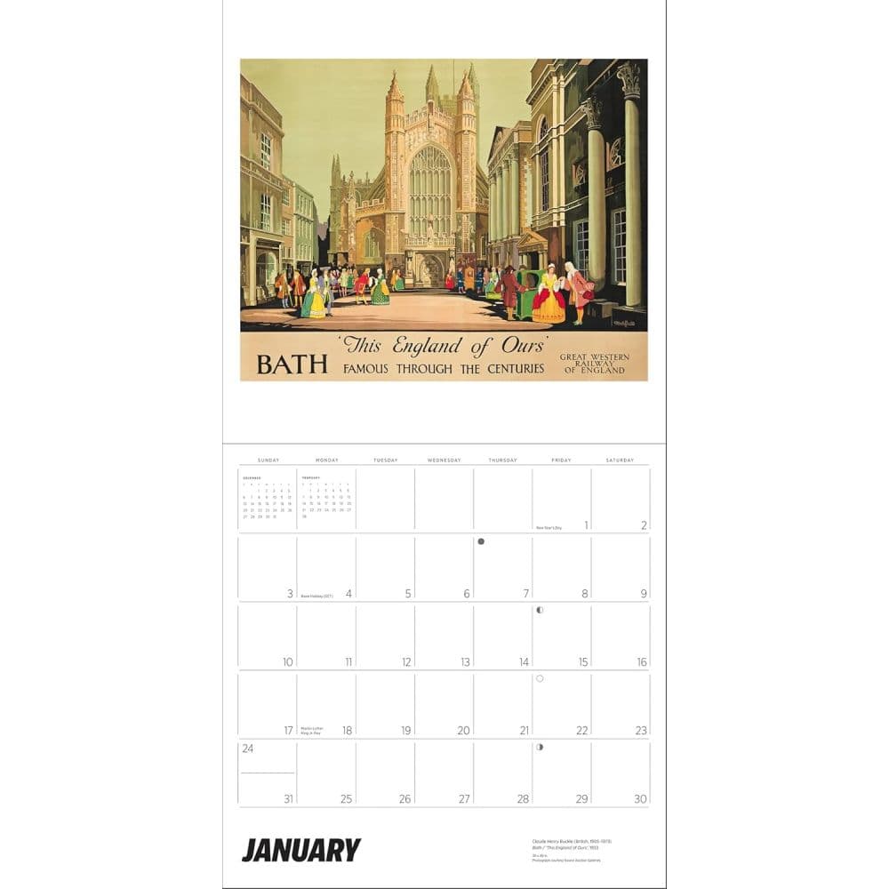 England by Rail Vintage Travel Posters 2027 Wall Calendar Second Alternate Image
