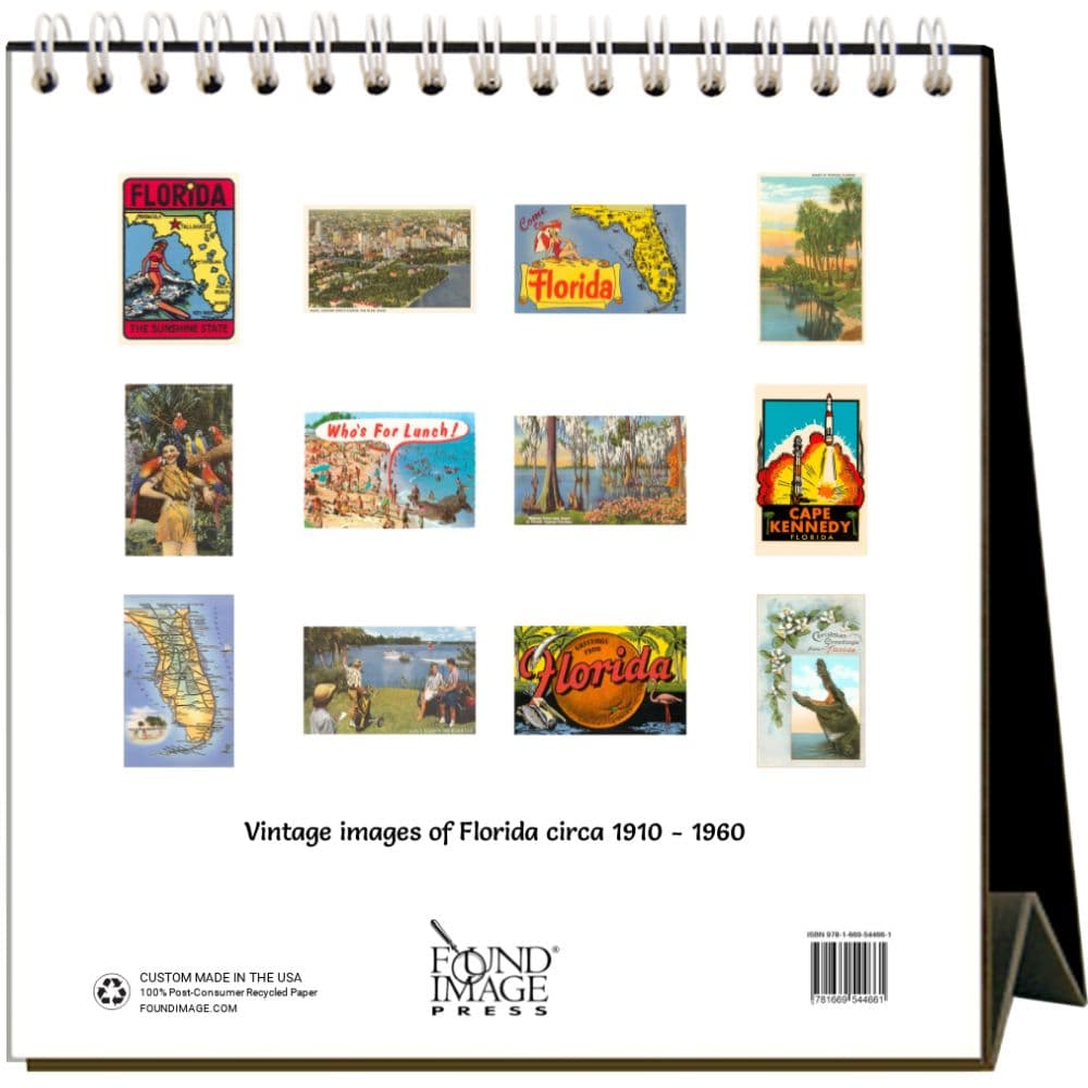 Nostalgic Florida 2025 Easel Desk Calendar Desk Calendar First Alternate Image width="1000" height="1000"