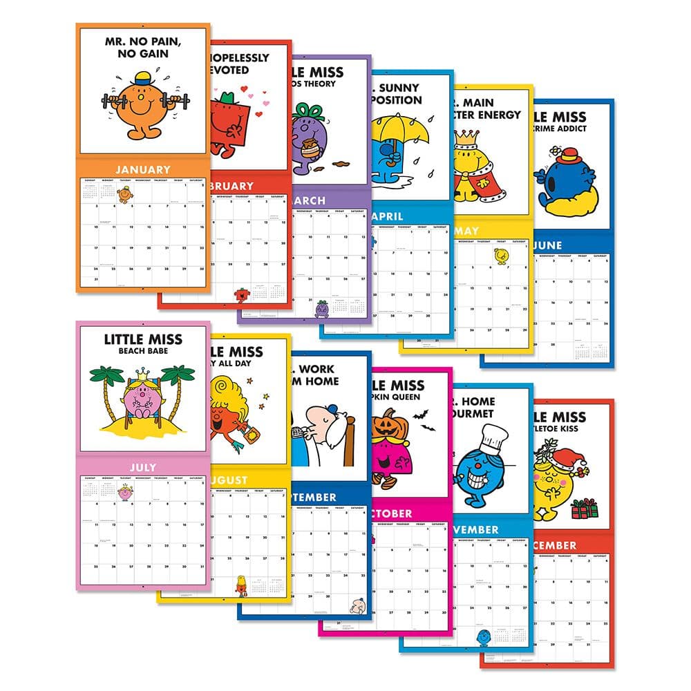 Mr. Men Little Miss 2027 Wall Calendar Fourth Alternate Image