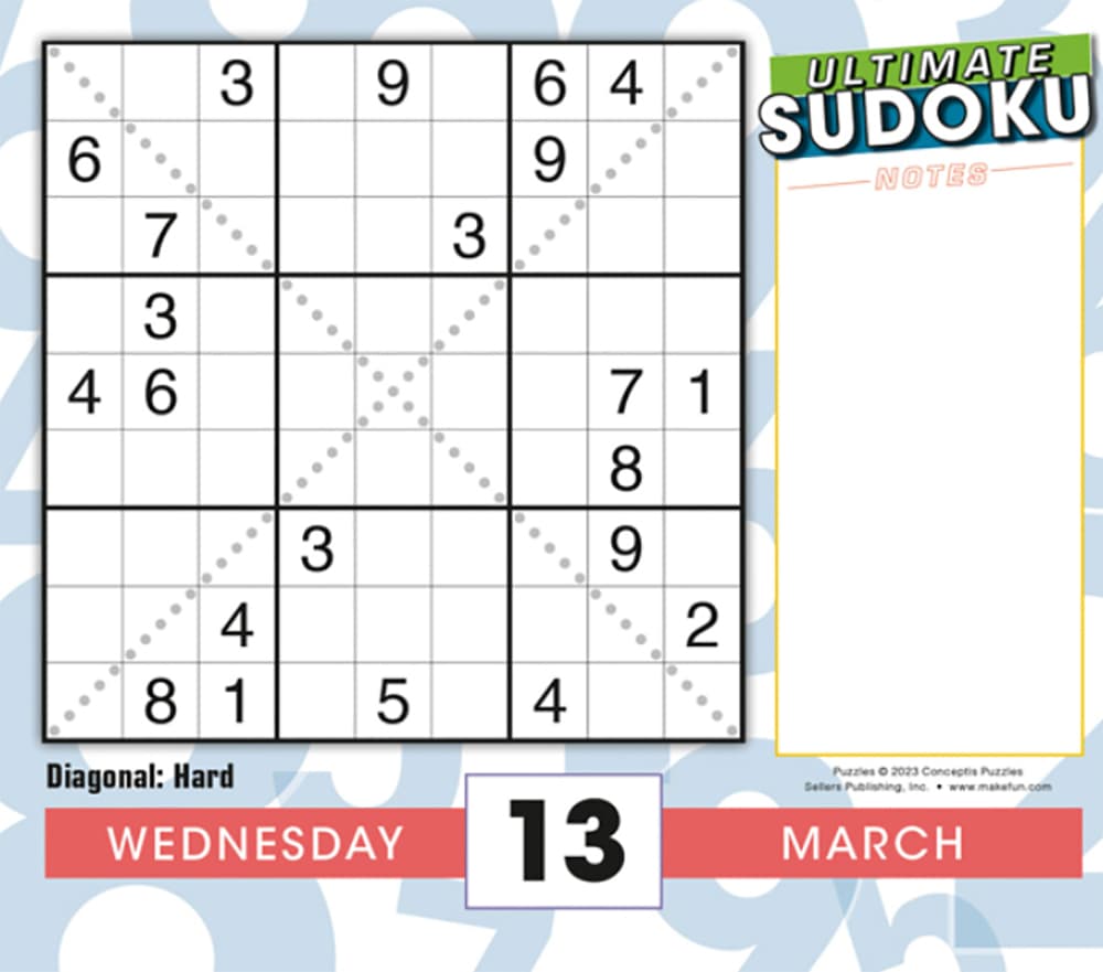 Ultimate Sudoku 2024 Desk Calendar interior 1